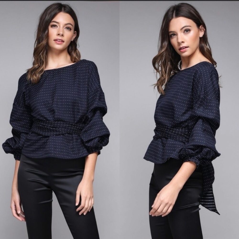 Last One! WRAP BLOUSE - Picture 2 of 2
